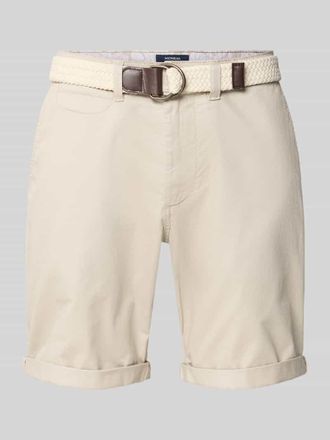 Mc Neal Bermudas mit G&uuml;rtel und Eingrifftaschen in Ecru, Gr&ouml;&szlig;e XXXL