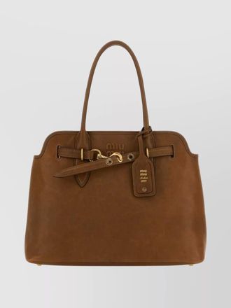 Miu Miu nappa leather aventure shopping tote