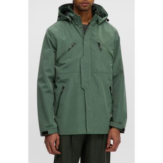 Noize Hooded Windbreaker in Verdigris at Nordstrom Rack, Size Xx-Large