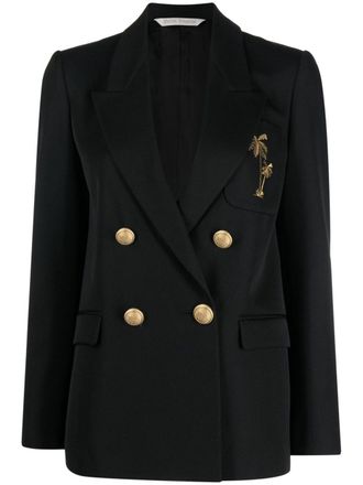 Palm Angels Blazer con ricamo - Nero