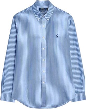 Polo Ralph Lauren Gestreept katoenen overhemd met logo - Heren - Casual Overhemden - Blauw - XL - Katoen - Overhemden
