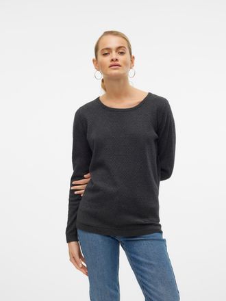 Vero Moda VMCARE STRUCTURE LS O-NECK BLOUSE aus Bio-Baumwolle