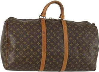 Louis Vuitton Pre-owned Canvas Weekendtas - Dames - Vintage Weekendtas - Bruin - ONE Size - Vintage