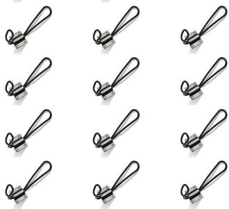 OEM Juego De 12 Percheros De Metal Negro, Ganchos De Almacenamiento Para Ba&ntilde;o, Cocina Y Dormitorio