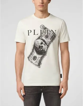 Philipp Plein Jersey T-Shirt Dollar Men in White at Nordstrom, Size Xxx-Large