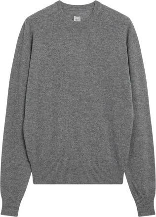 Toteme Jersey Cl&aacute;sico de Cuello Redondo en Cachemira - Knitwear - Mujer - Gris - L