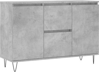 vidaXL Vidaxl - Aparador De Madera De Ingenier&iacute;a Gris Hormig&oacute;n 101,5x35x70 Cm