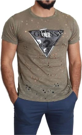 Guess Heren, Tops, Bruin, Maat: M Katoen