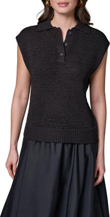 DKNY Sleeveless Polo Sweater in Black at Nordstrom, Size X-Small