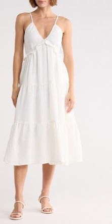 LBLC The Label Daisy Cotton Tiered Sundress in Ivory at Nordstrom Rack, Size X-Small