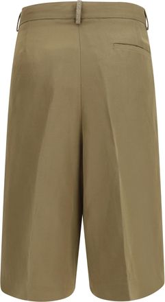 Fabiana Filippi Womens Pleated Pants Viscose Taupe Trousers