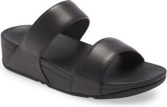 FitFlop Lulu Slide Sandal in All Black at Nordstrom, Size 11