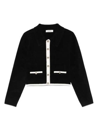 Sandro pocket cardigan - women - Polyamide/Elastane/Viscose - 0 - Black