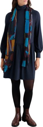 Seasalt Cornwall Elinora Turtleneck Long Sleeve Dress in Maritime at Nordstrom, Size 14 Us