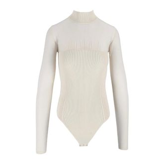 Elisabetta Franchi Body Tricot - Dames - Tops - Wit - Maat: S Viscose