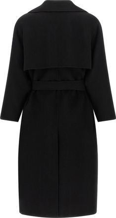 Max Mara Womens Black Virgin Wool Coat Clothing
