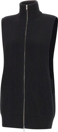 Maison Margiela Wool Blend Vest - Dames - Vesten - Zwart - XS - Wol - Truien & Vesten