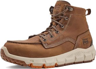 Timberland Tempe 6 Inch Alloy Safety Toe Industrial Work Boots Mens Shoes Light Brown Full Grain : 10.5 D - Medium, Leather
