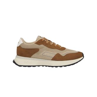 HUGO BOSS Heren Jonah Su&egrave;de Trainers (Bruin)
