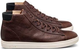 Clae Bradley High Top Sneaker in Cocoa Leather at Nordstrom Rack, Size 8.5