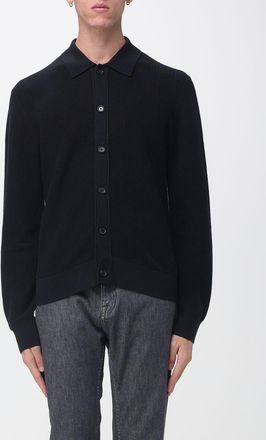 HUGO BOSS Cardigan in misto lana e cotone con spalle scese e chiusura a bottoni