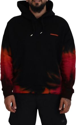 Dsquared2 Dsqua&sup2; Cotton Hooded Tie Dye Pullover Mens Sweater (Pre-Owned)