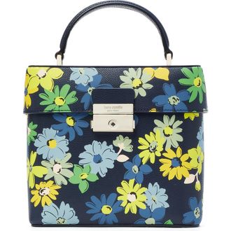 Kate Spade New York voyage small floral medley leather crossbody bag in Blazer Blue Multi at Nordstrom Rack