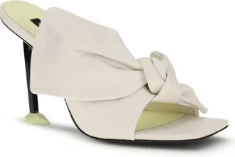Givenchy Womens Boudoir Heeled Mules Ivory Lamb Ovis Aries Sandal