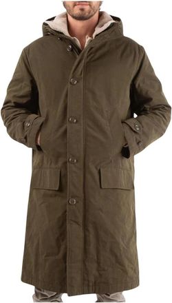 Aspesi Militaire Stijl Katoenen Parka - Heren - Parka Jassen - Groen - XL - Katoen - Jassen
