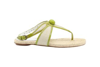 Moschino Moschino Tongsandalen in Beigekleurig Canvas