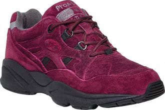 Prop&eacute;t Womens Stability Walker Athletic Shoe In Berry Suede