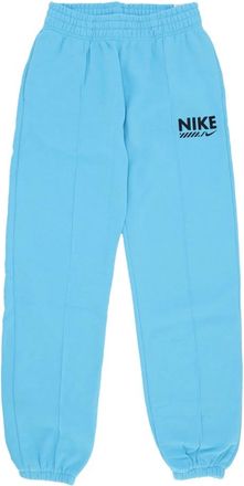 Nike Blauwe Fleece Sportkleding Dames Trainingsbroeken - Dames - Trainingsbroeken - Blauw - M - Katoen - Fitness