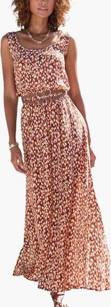 Lascana Womens Print Tank Maxi Dress in Brown Ivory at Nordstrom, Size 2