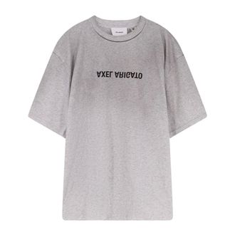 Axel Arigato Tops, Heren, Grijs, M, Katoen, Distort Light T-Shirt