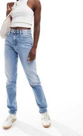 Calvin Klein Jeans Mom jeans lavaggio chiaro-Blu