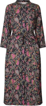 Lollys Laundry Kleedjes, Dames, Veelkleurig, XL, Katoen, Bloemenprint Maxi Jurk