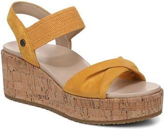 Vionic Darla Espadrille Platform Slide Sandal in Amber Yellow at Nordstrom, Size 8.5