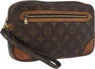 Louis Vuitton Pre-owned Clutches, female, Brown, Size: ONE SIZE Pre-owned Vintage Monogram Clutch Bag