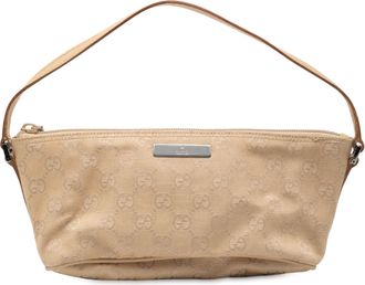 Gucci Pre-owned Womens Gg Canvas Boat - Peach Textile - One Size