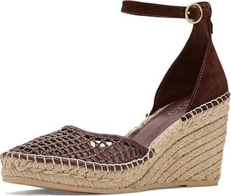 Franco Sarto Idalia Womens Shoes Dark Brown Woven : 8.5 M, Synthetic