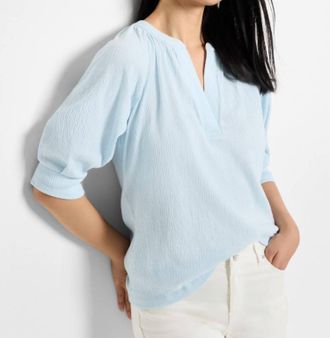 Nic+Zoe Crinkle Knit Cafe Top In Palesky
