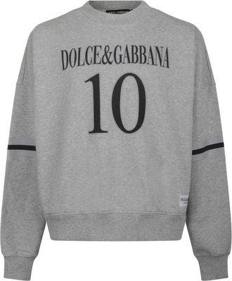 Dolce & Gabbana Hoodie - Heren - Sweatshirts - Grijs - M - Leer - Hoodies & sweatvesten