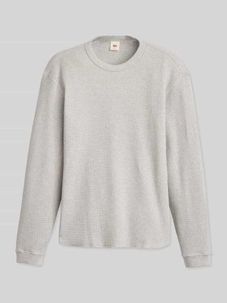 Levi's Relaxed Fit Langarmshirt aus reiner Baumwolle in Hellgrau Melange, Gr&ouml;&szlig;e XXL