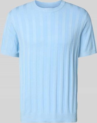 Lindbergh Lindbergh Strickshirt aus Viskose-Mix mit Rundhalsausschnitt in Hellblau, Gr&ouml;&szlig;e XXXL