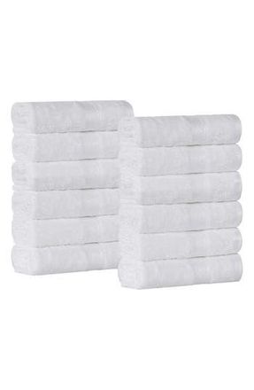 Superior 12-Pack Face Towel Set in White at Nordstrom Rack, Size Washcloth