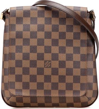 Louis Vuitton Pre-owned Veelzijdige Geruite Crossbody Tas - Dames - Vintage Schoudertas - Bruin - ONE Size - Vintage