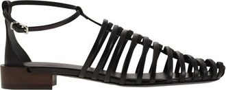 Tod's Tods Womens Leather Sandal - Black - Size EU 38