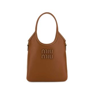 Miu Miu Caramel Leather Shopping Bag