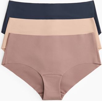 H&M 3er-Pack Unsichtbare Hipster - Altros&eacute;/Marineblau