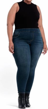 1822 Denim High-Rise Pull-On Skinny Ankle Jeans - Plus In Dark Wash